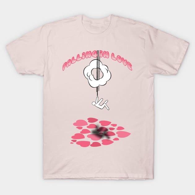 Falling in love during Valentine's Day T-Shirt by MagesticLuminous